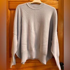 Free People Gray Crew Neck Sweater